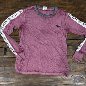 Pink Long Sleeve Shirt with Logo